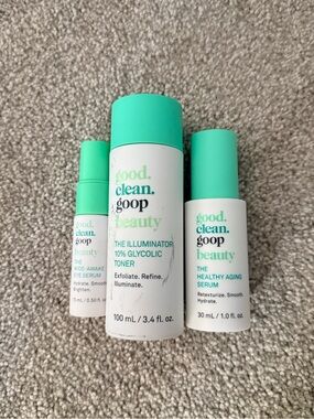 Good clean goop beauty Illuminator, Serum & Eye Serum Trio - bundle!